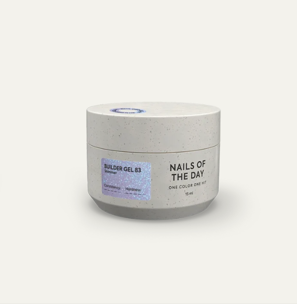 NAILSOFTHEDAY Builder Gel 83 — gel constructor violeta con shimmer, 15 ml