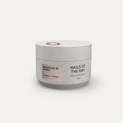 NAILSOFTHEDAY Builder Gel 88 - beige reflectante con brillo opal, 15 ml