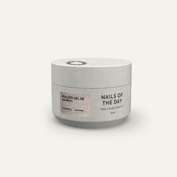 NAILSOFTHEDAY Builder Gel 88 - beige reflectante con brillo opal, 15 ml