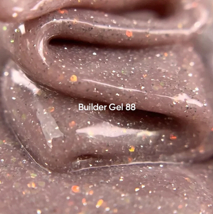 NAILSOFTHEDAY Builder Gel 88 - beige reflectante con brillo opal, 15 ml