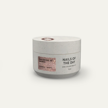 NAILSOFTHEDAY Builder Gel 87 — builder gel nude cálido reflectante con brillo opal, 15 ml