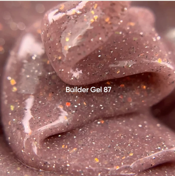 NAILSOFTHEDAY Builder Gel 87 — builder gel nude cálido reflectante con brillo opal, 15 ml