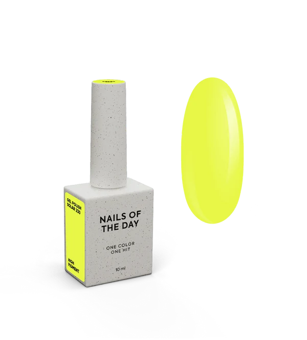 NAILSOFTHEDAY Gel Polish Solar 230 — amarillo neón, 10 ml
