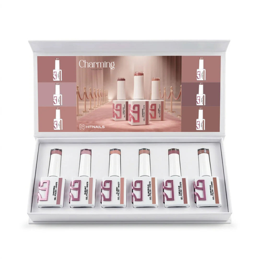 HIT NAILS Colección Charming - 6 esmaltes, 10ml