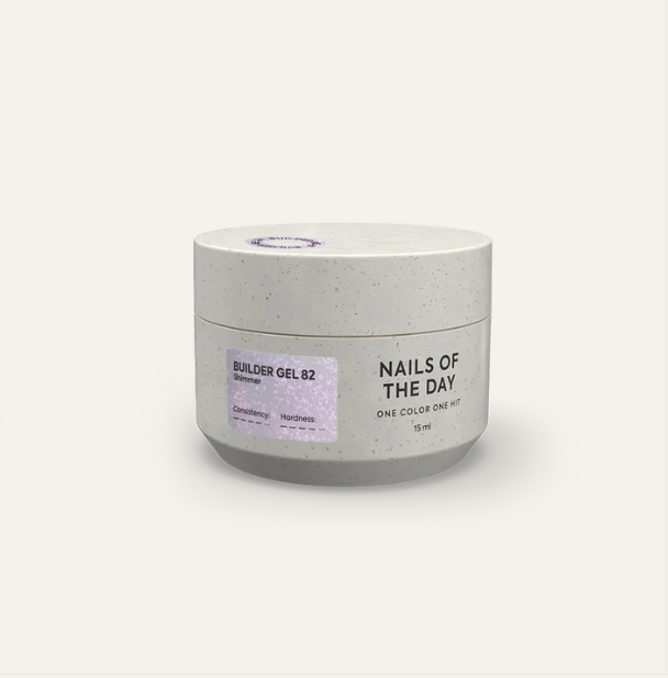 NAILSOFTHEDAY Builder Gel 82 — gel constructor rosa con shimmer, 15 ml