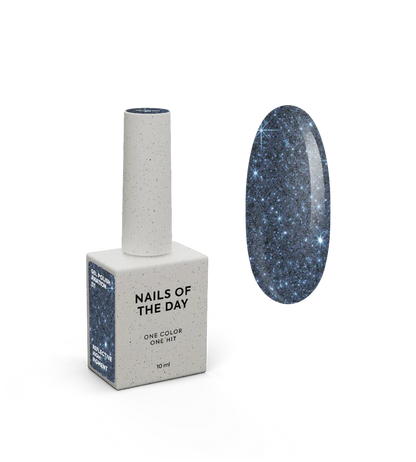 NAILSOFTHEDAY Aviation — esmalte semipermanente reflectante azul-gris, 10 ml