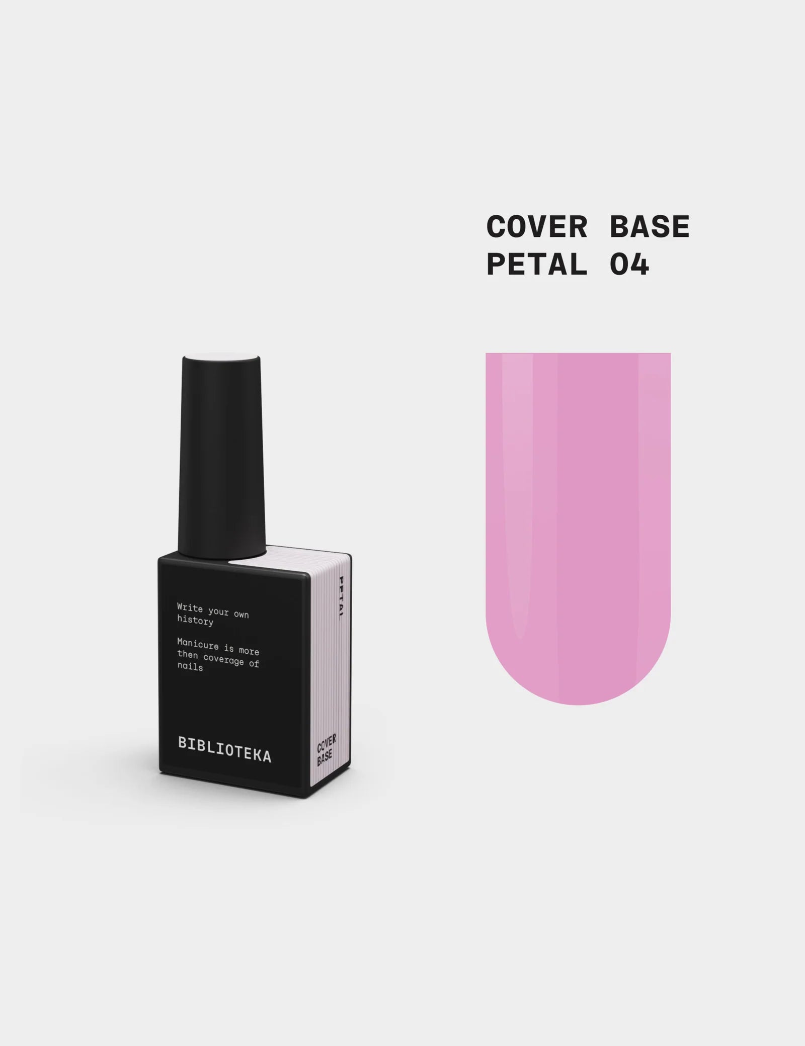 BIBLIOTEKA Cover Base № 04 Petal - Rosa suave, 10 ml