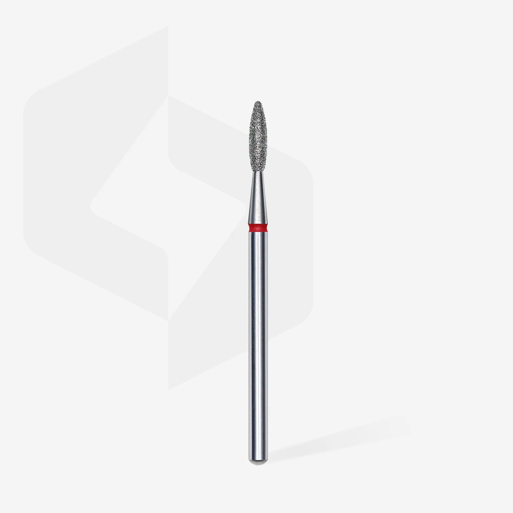 Fresa diamantada para piel "llama" roja EXPERT diámetro 2,1 mm/ parte útil 8 mm (divisible por 10)