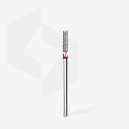 Fresa diamantada para piel "cilindro" redondeado rojo EXPERT diámetro 2,5 mm/ parte útil 10 mm