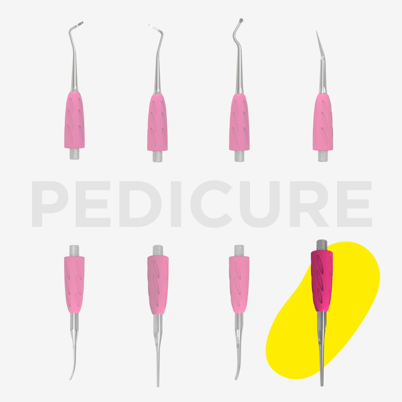 Parte operativa del empujador Combo UNIQ 38 lima recta para uñas de los pies