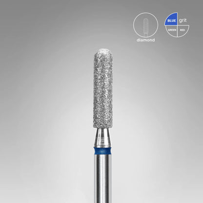 Fresa diamantada para piel "cilindro" redondeado azul EXPERT diámetro 2,5 mm/ parte útil 10 mm