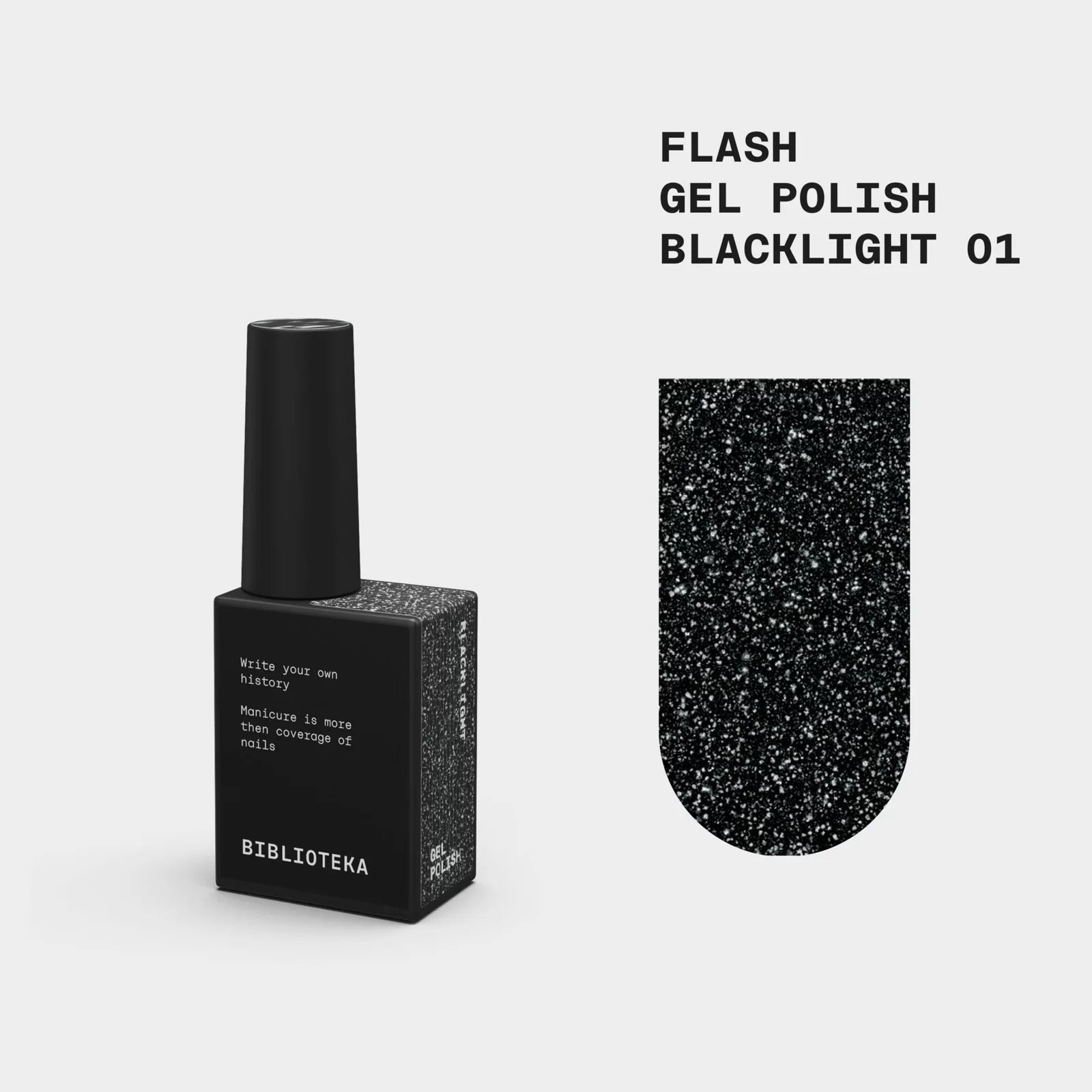 BIBLIOTEKA Flash Gel Polish № 01 Blacklight, 10 ml