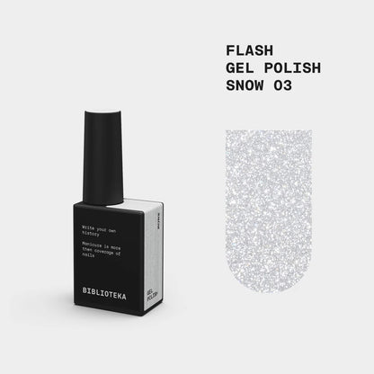 BIBLIOTEKA Flash Gel Polish № 03 Snow, 10 ml