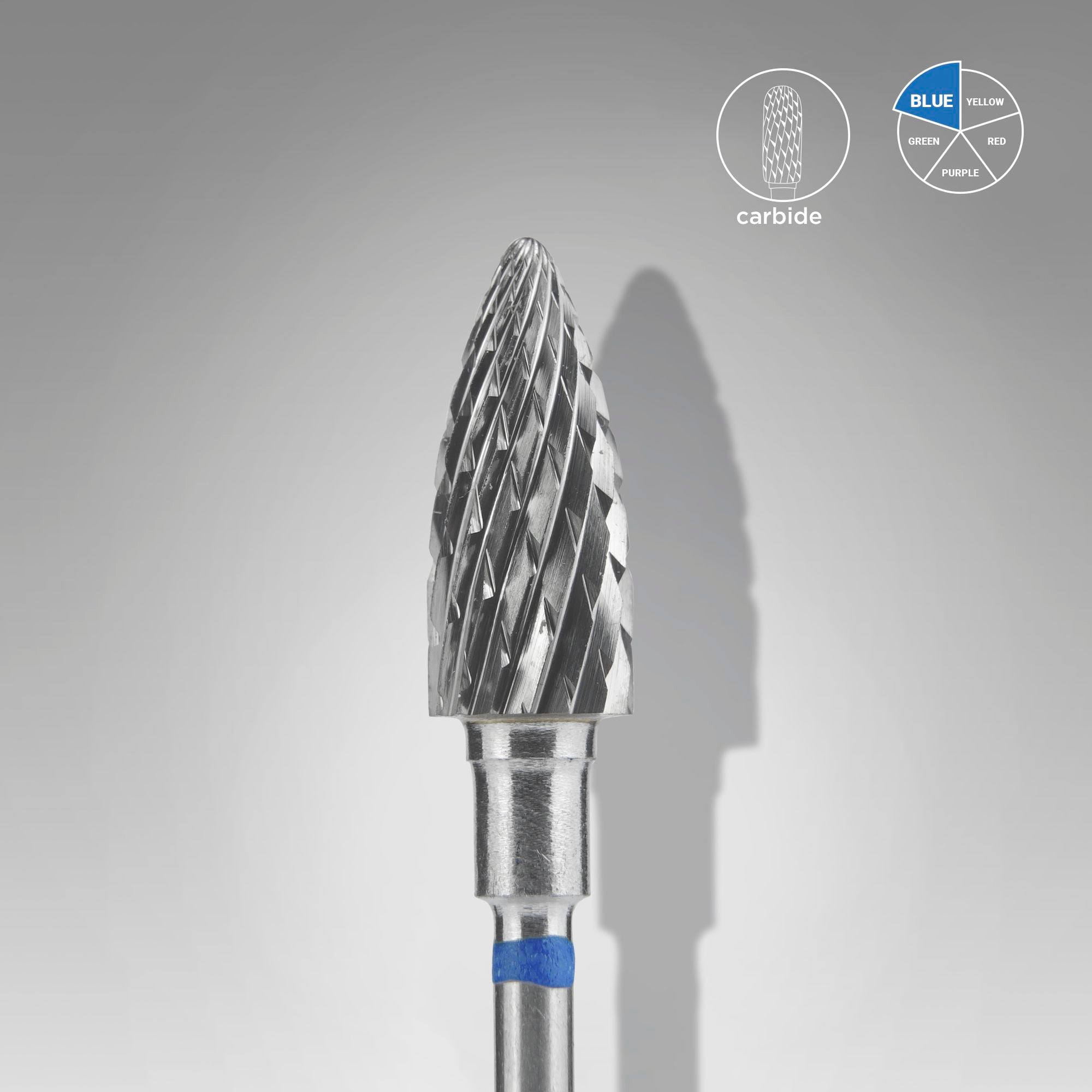 Fresa de carburo "pine cone", azul, EXPERT diámetro 6 mm / parte útil 14 mm