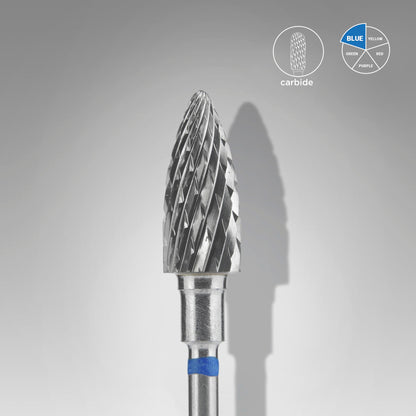 Fresa de carburo "pine cone", azul, EXPERT diámetro 6 mm / parte útil 14 mm