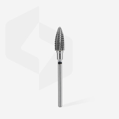 Fresa de carburo "pine cone", negra, fuerte, EXPERT diámetro 6 mm / parte útil 14 mm