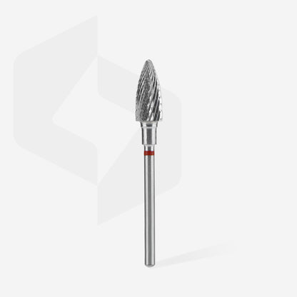 Fresa de carburo "pine cone", roja, EXPERT diámetro 6 mm / parte útil 14 mm