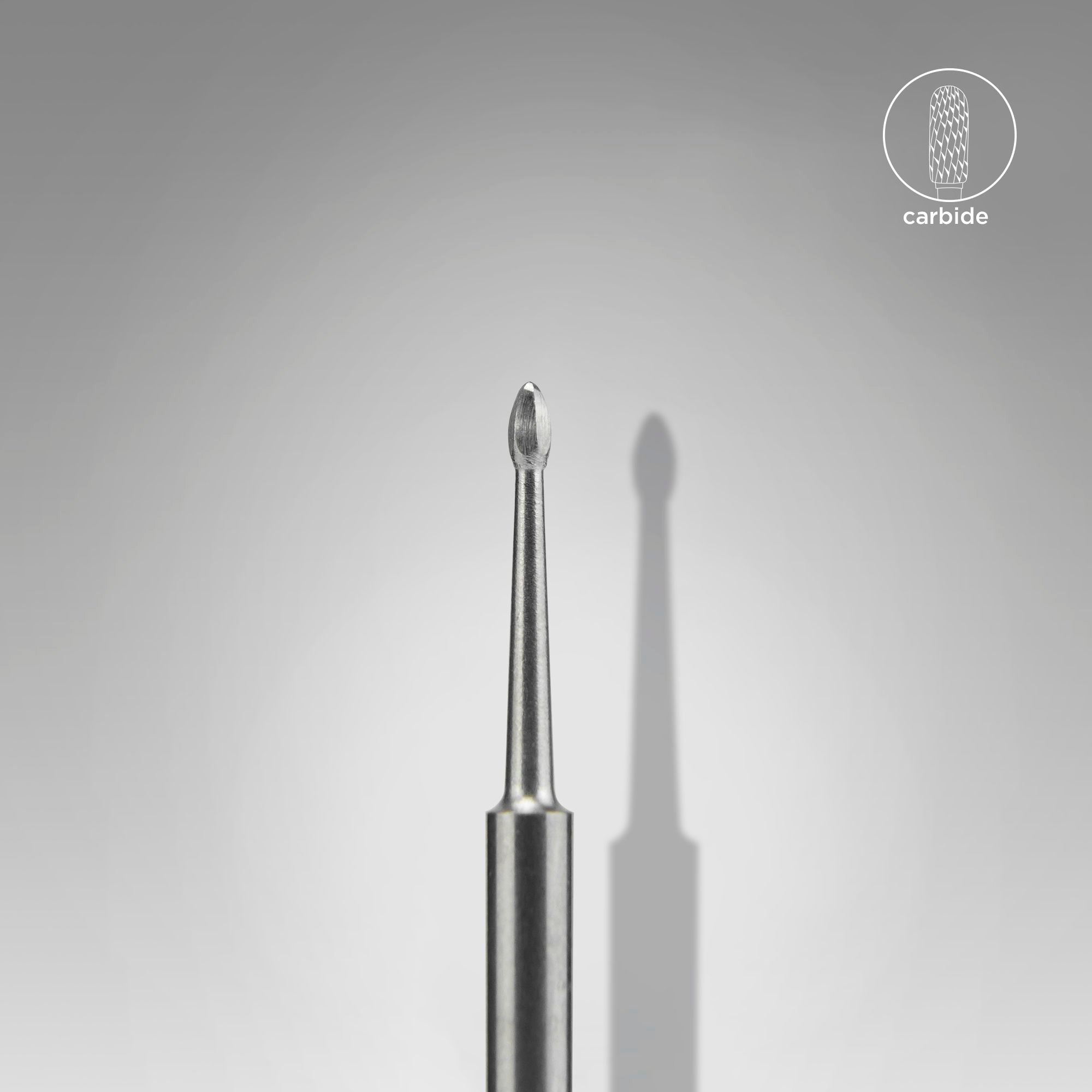 Fresa de carburo "limpiauñas", EXPERT, diámetro 1,2 mm / parte útil 2,5 mm