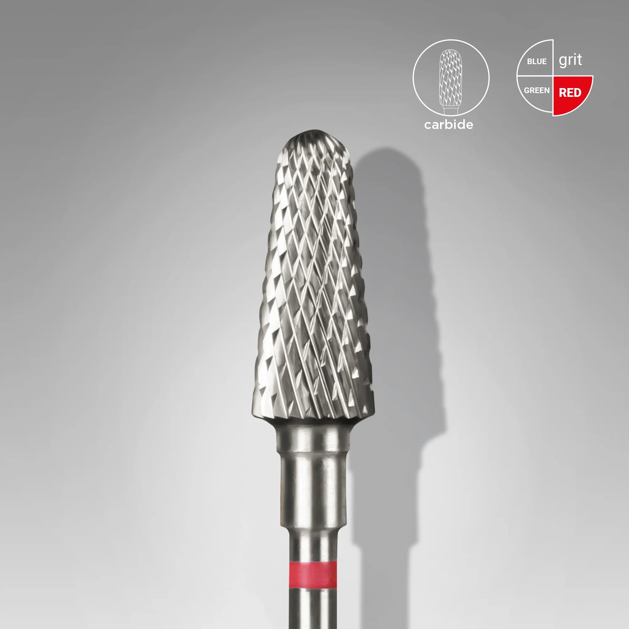 Fresa de carburo para uñas "frustum" roja EXPERT diámetro 6 mm/ parte útil 14 mm