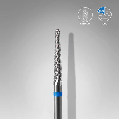 Fresa de carburo para uñas "cono" azul EXPERT diámetro 2,3 mm / parte útil 14 mm