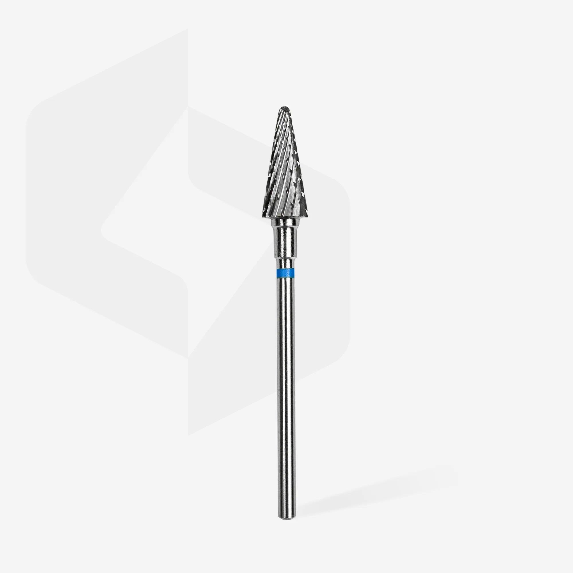 Fresa de carburo para uñas "cono" azul EXPERT diámetro 6 mm / parte útil 14 mm
