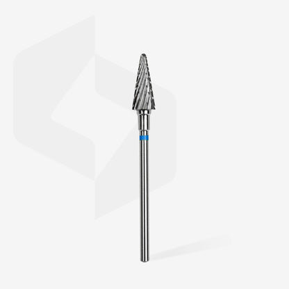 Fresa de carburo para uñas "cono" azul EXPERT diámetro 6 mm / parte útil 14 mm
