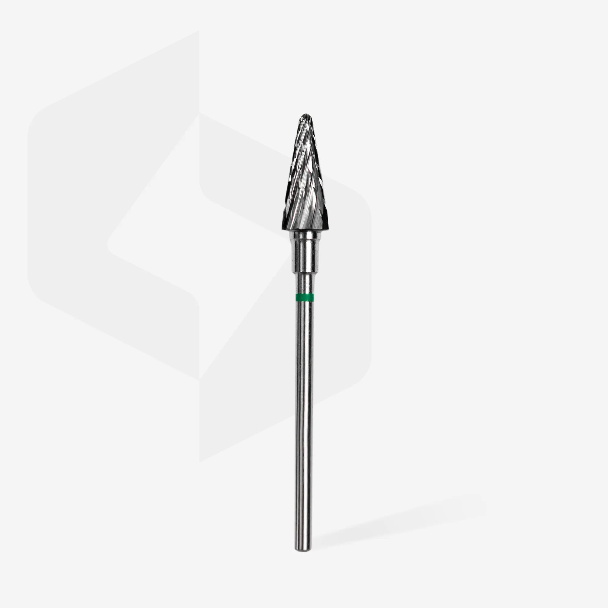 Fresa de carburo para uñas "cono" verde EXPERT diámetro 6 mm / parte útil 14 mm