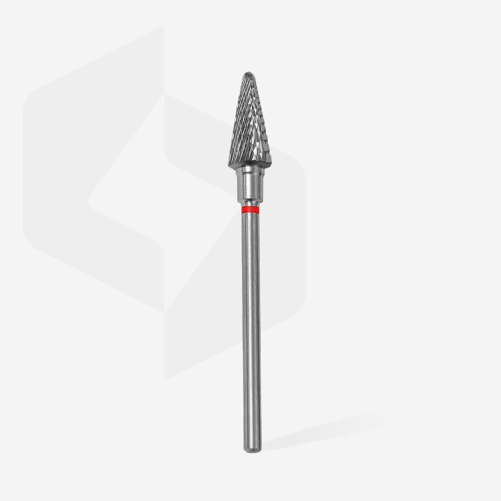 Fresa de carburo "cono" rojo EXPERT diámetro 6 mm / parte útil 14 mm