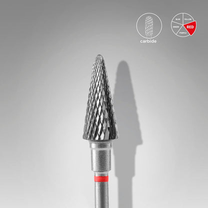 Fresa de carburo "cono" rojo EXPERT diámetro 6 mm / parte útil 14 mm
