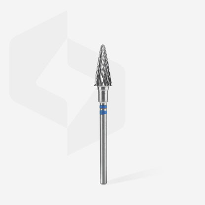 Fresa de carburo para zurdos, "cone", azul, EXPERT diámetro 6 mm / parte útil 14 mm