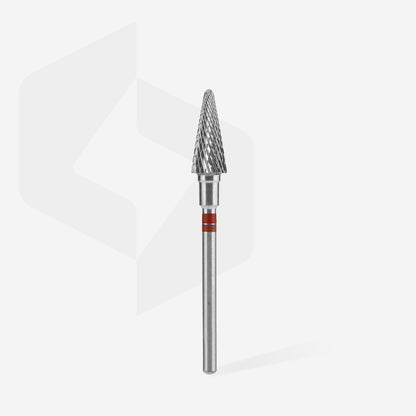 Fresa de carburo para zurdos, "cone", roja, EXPERT diámetro 6 mm / parte útil 14 mm