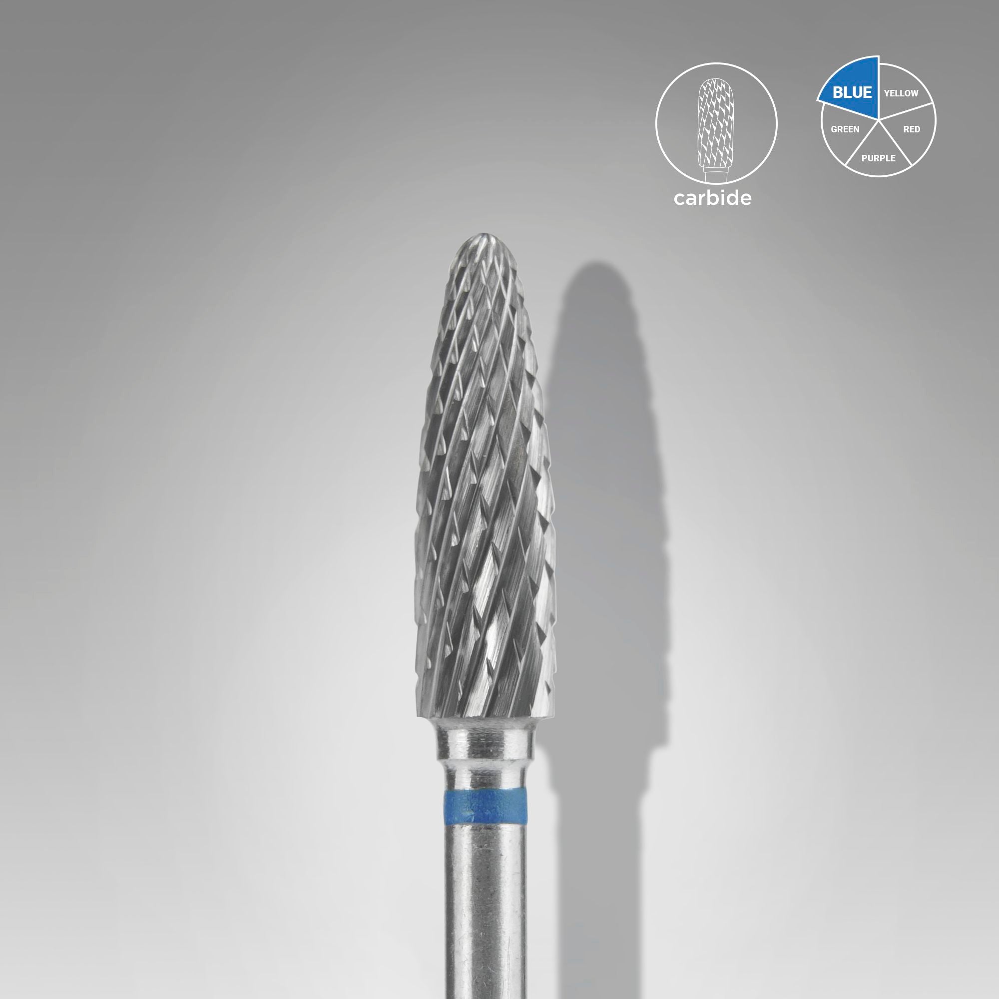 Fresa de carburo "corn" azul EXPERT diámetro 4 mm / parte útil 14 mm