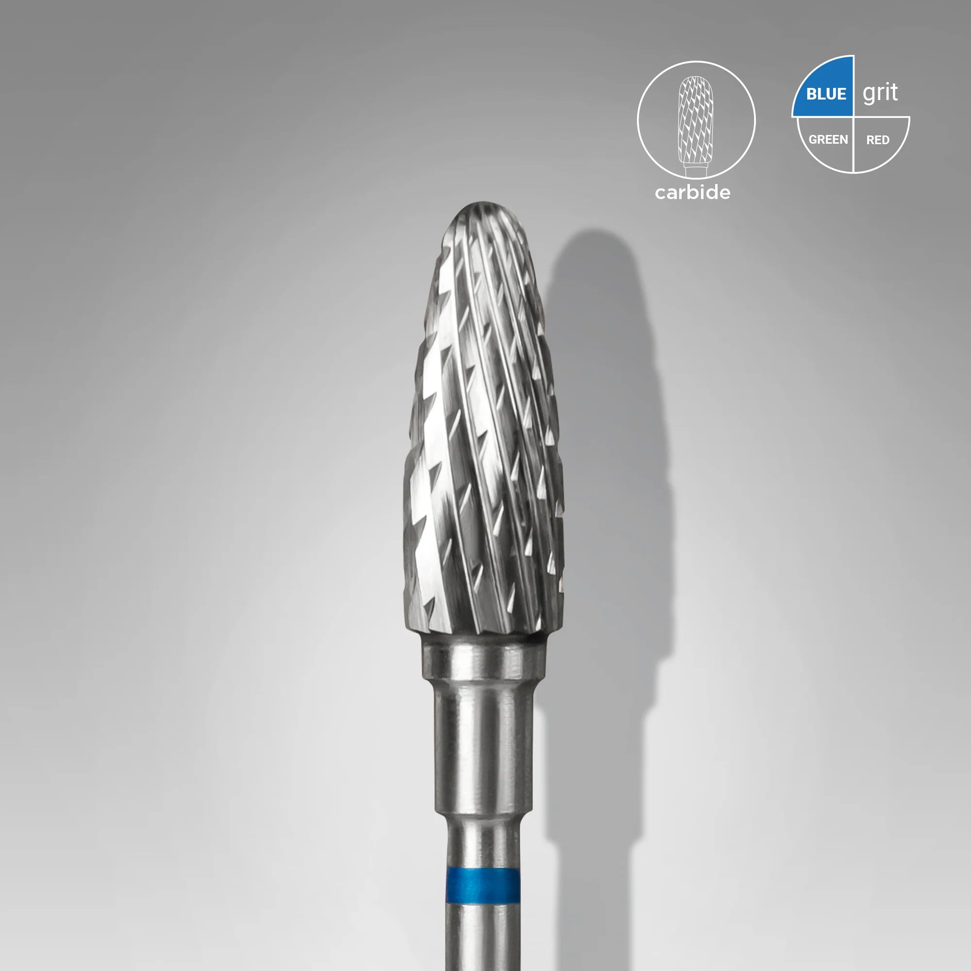Fresa de metal duro tipo «maíz» azul, diámetro 5 mm, parte de trabajo 13 mm