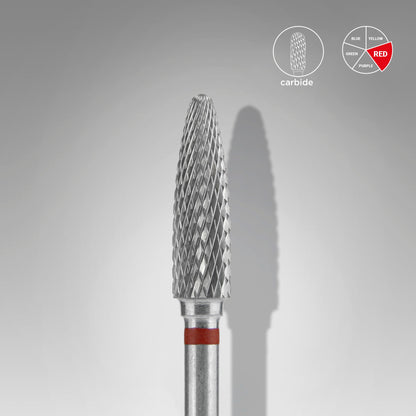 Fresa de carburo "corn" roja EXPERT diámetro 4 mm / parte útil 14 mm