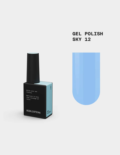 BIBLIOTEKA Gel Polish № 12 Sky – Blue, 10 ml