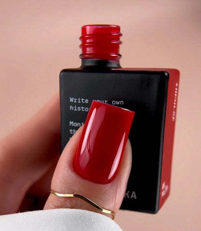 BIBLIOTEKA Gel Polish № 28 Impulse – Bright red, 10 ml