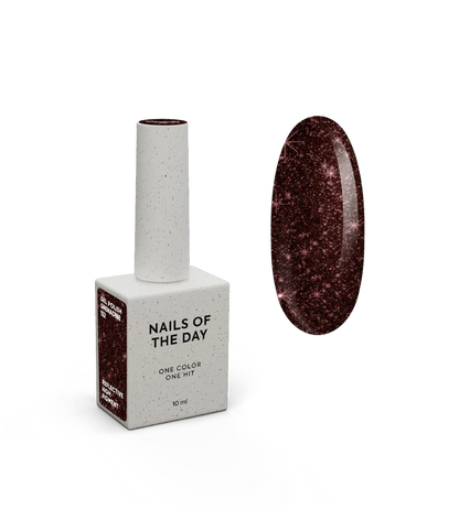 NAILSOFTHEDAY Granadine — esmalte semipermanente reflectante burdeos, 10 ml