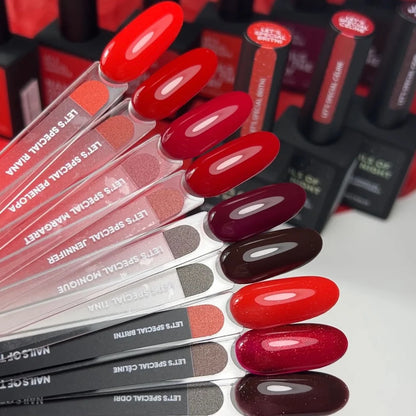 NAILSOFTHEDAY Let’s Special Céline — Esmalte Rojo Oscuro con Purpurina, 10 ml