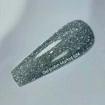 NAILSOFTHENIGHT Martini - Esmalte Semi reflectante plateado, 10 ml