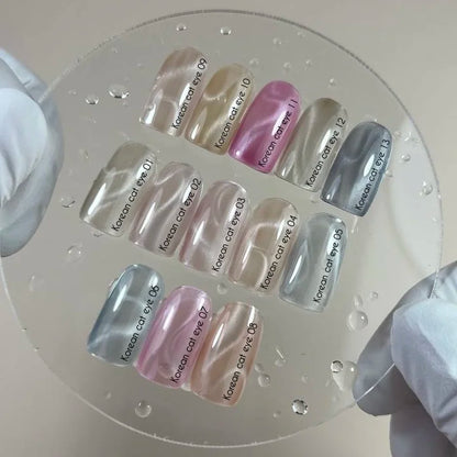 NAILSOFTHEDAY Korean Cat Eye 10 – esmalte semipermanente efecto ojo de gato dorado cálido, 10 ml