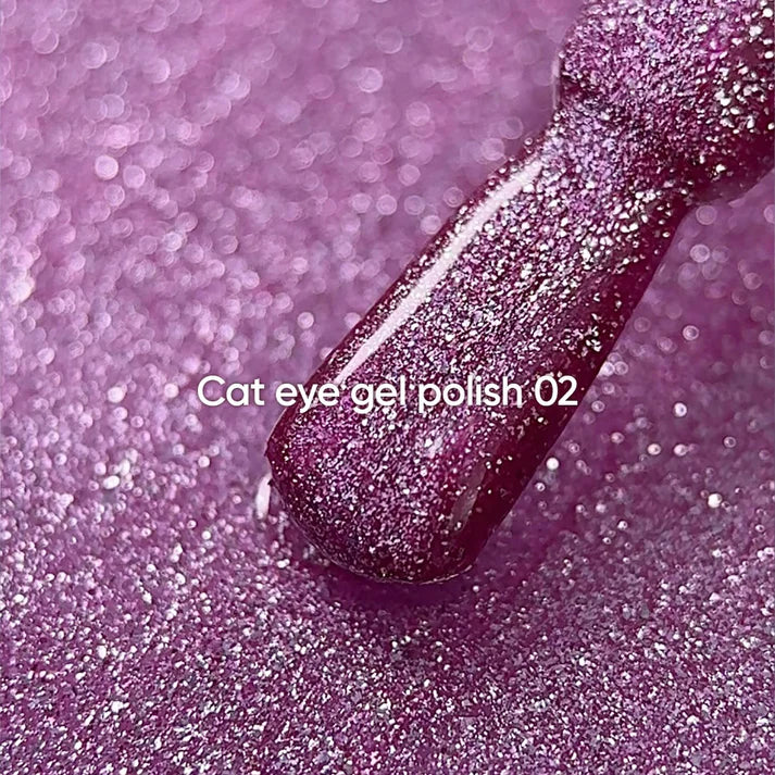 NAILSOFTHEDAY Gel polish Cat Eye 02 — esmalte semipermanente rosa efecto ojo de gato, 6 ml.