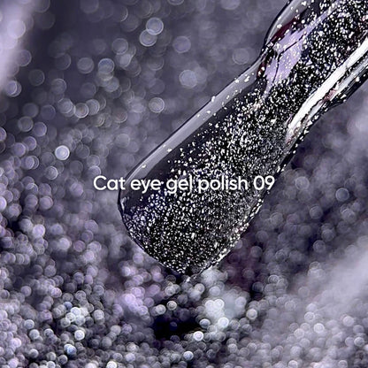 NAILSOFTHEDAY Gel Polish Cat Eye 09 — esmalte semipermanente negro, 6 ml.