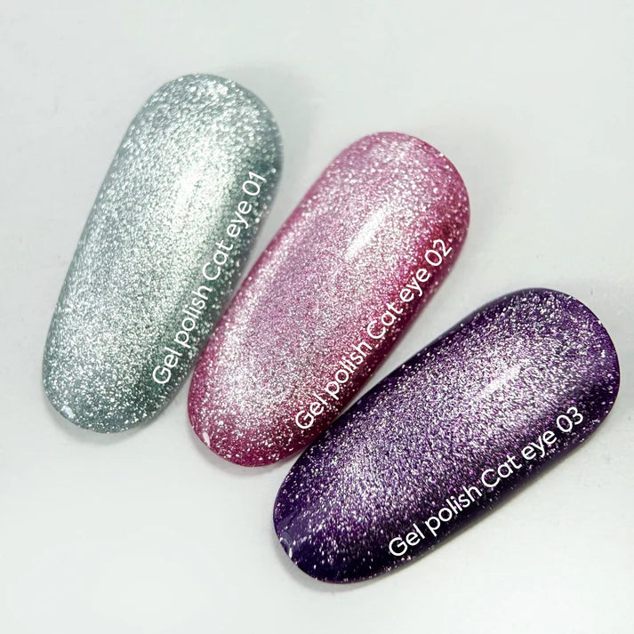 NAILSOFTHEDAY Gel polish Cat Eye 02 — esmalte semipermanente rosa efecto ojo de gato, 6 ml.