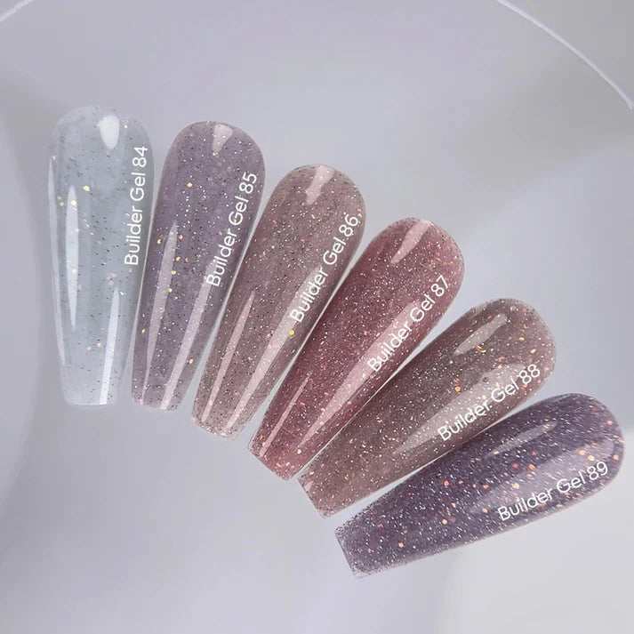NAILSOFTHEDAY Builder Gel 86 — builder gel nude reflectante con brillo opal, 15 ml