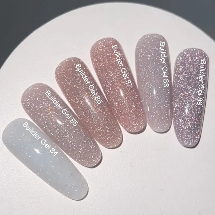 NAILSOFTHEDAY Builder Gel 86 — builder gel nude reflectante con brillo opal, 15 ml