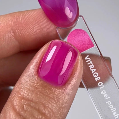 NAILSOFTHEDAY Gel Polish Vitrage 01 — esmalte vitral rosa intenso, 10 ml