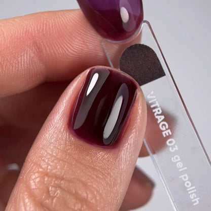 NAILSOFTHEDAY Gel Polish Vitrage 03 — esmalte vitral color vino, 10 ml