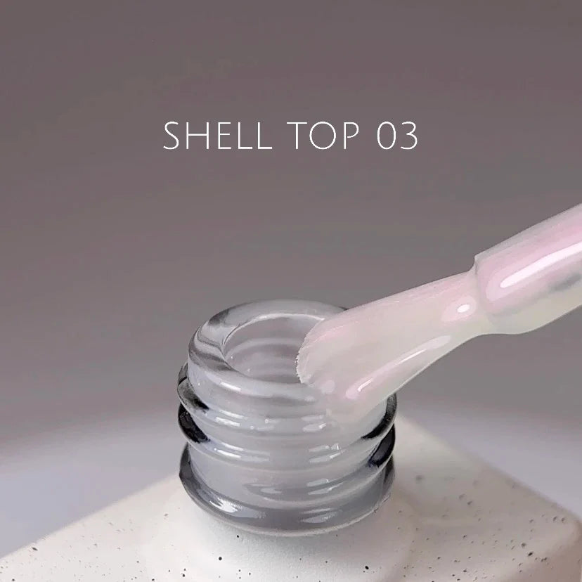 NAILSOFTHEDAY Shell Top 03 — top perlado rosa, 10 ml