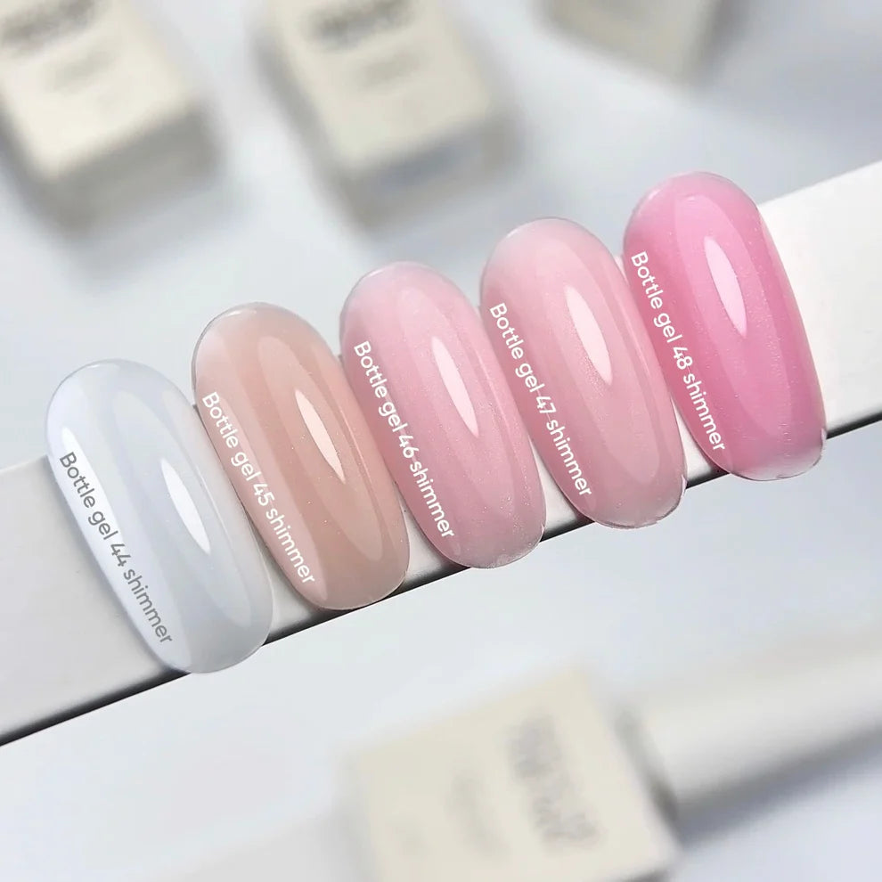 NAILSOFTHEDAY Bottle gel 44 – Gel líquido, blanco shimmer, 10 ml