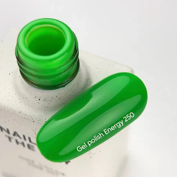NAILSOFTHEDAY Gel Polish Energy 250 — verde intenso, 10 ml
